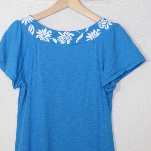 Banana Republic womens dress size S blue square neck embroidered mini sundress - Picture 6 of 7